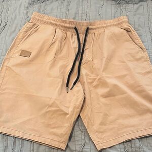 Men's Tan Shorts with Drawstring
